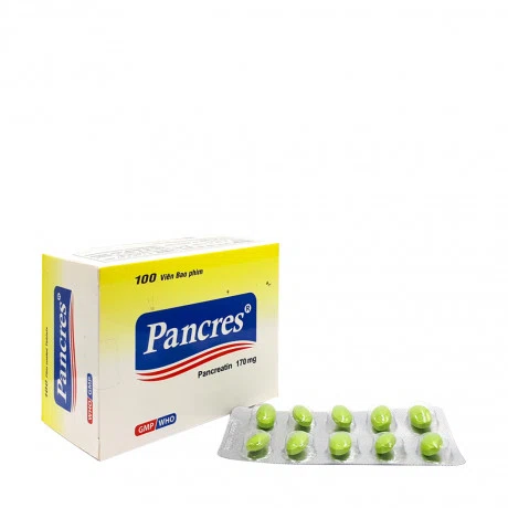 Viên nén Pancres trị đầy hơi, khó tiêu, hỗ trợ tiêu hóa (10 vỉ x 10 viên)