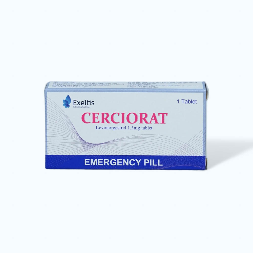 Thuốc Cerciorat 1,5mg Exeltis tránh thai khẩn cấp trong vòng 72 giờ (1 vỉ X 1 viên)