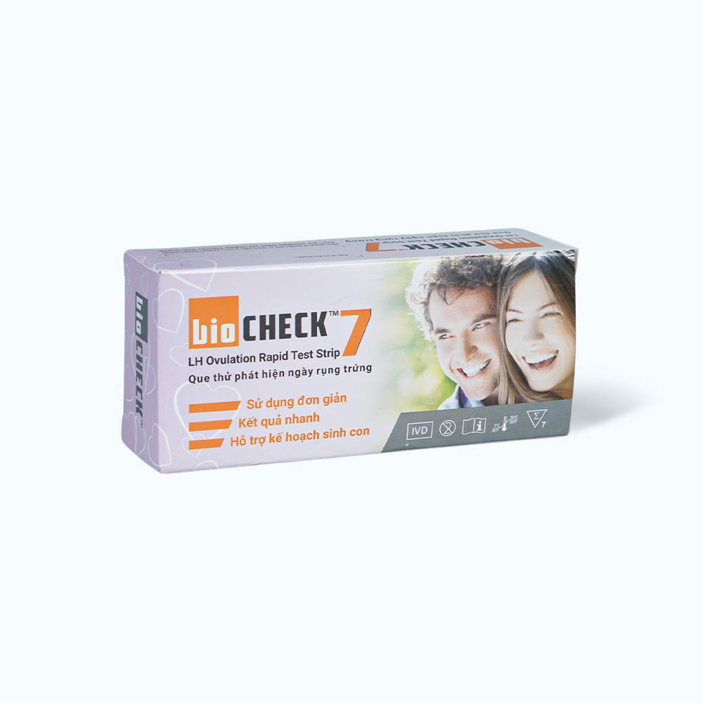 Que thử rụng trứng BioCheck Test (Hộp 7 test)