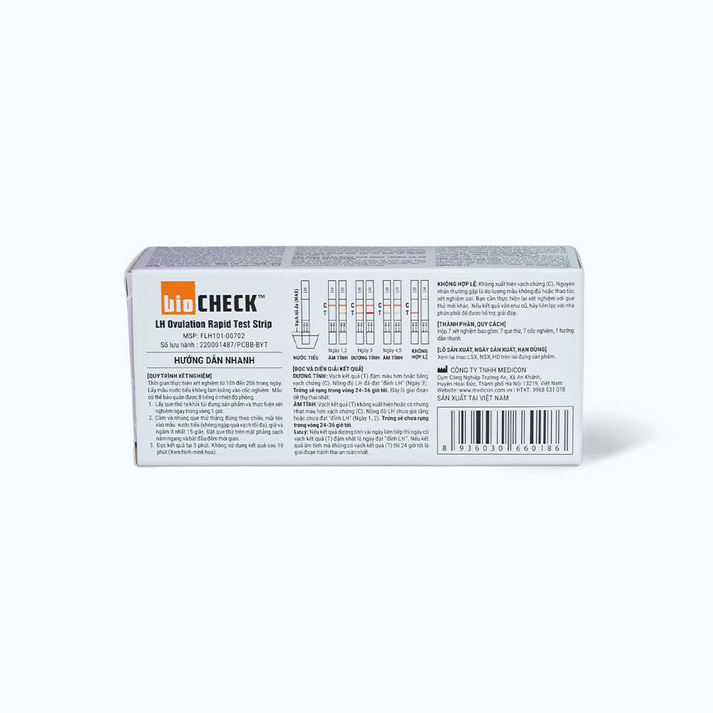 Que thử rụng trứng BioCheck Test (Hộp 7 test)