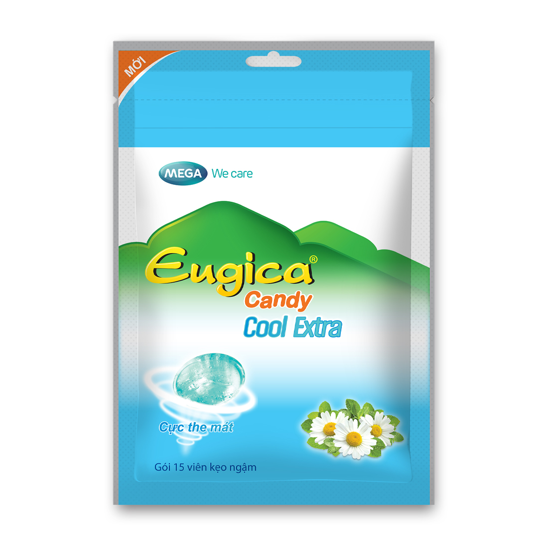 Kẹo thảo dược Eugica Candy Cool Extra hỗ trợ làm dịu cơn ho, giảm đau rát họng  (Gói 15 viên)