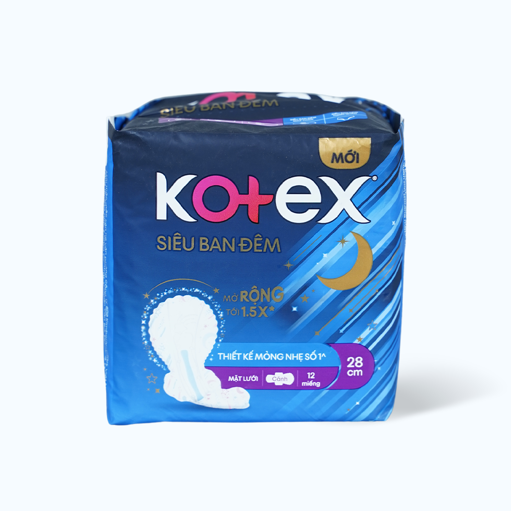 Băng vệ sinh siêu ban đêm Kotex 28cm (12 miếng)