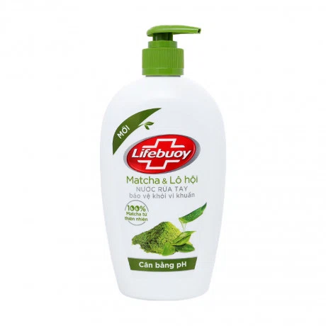 Nước Rửa Tay LIFEBUOY Matcha và Lô Hội (chai 450g)