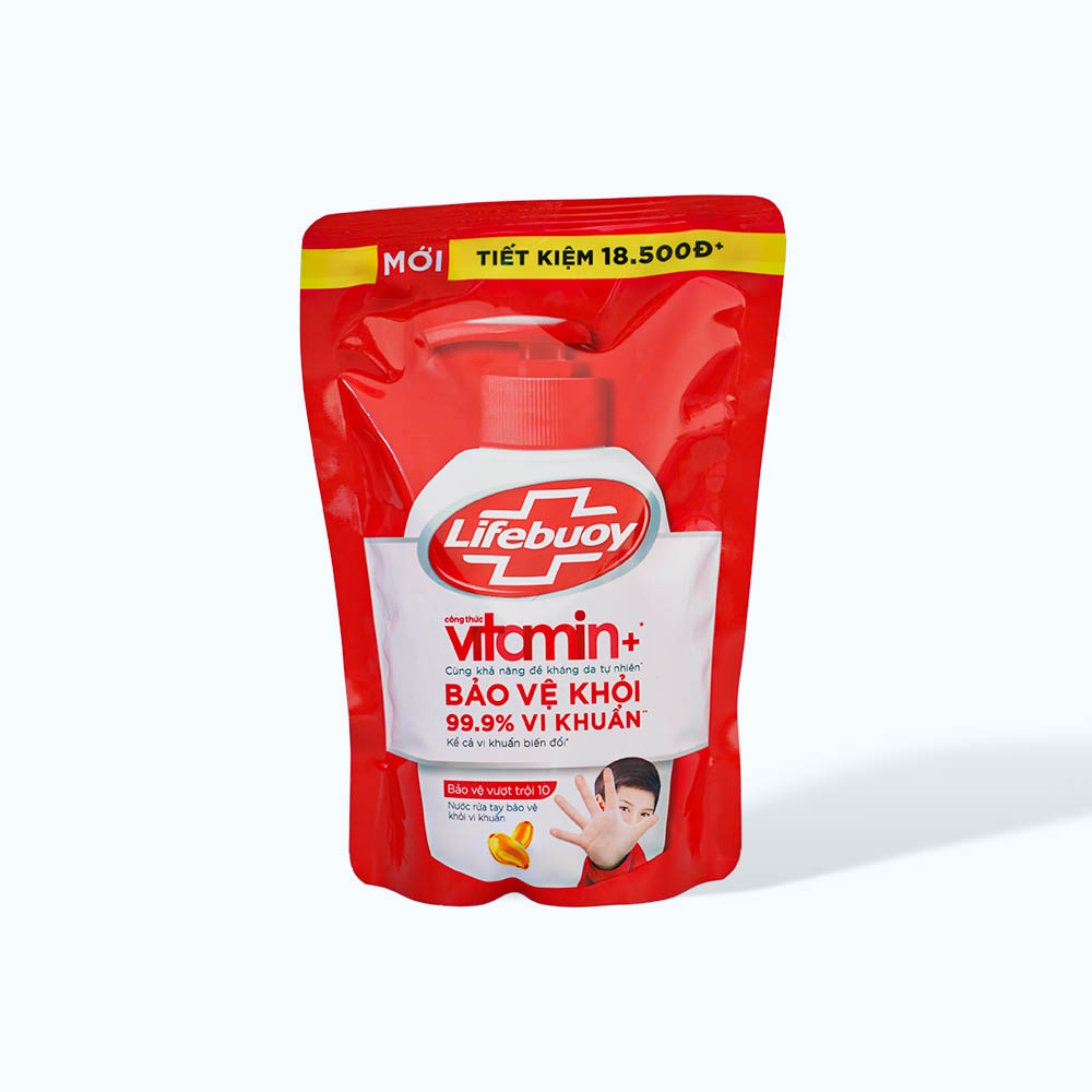 Nước Rửa Tay LIFEBUOY Bảo Vệ Vượt Trội 10 (túi 400g)