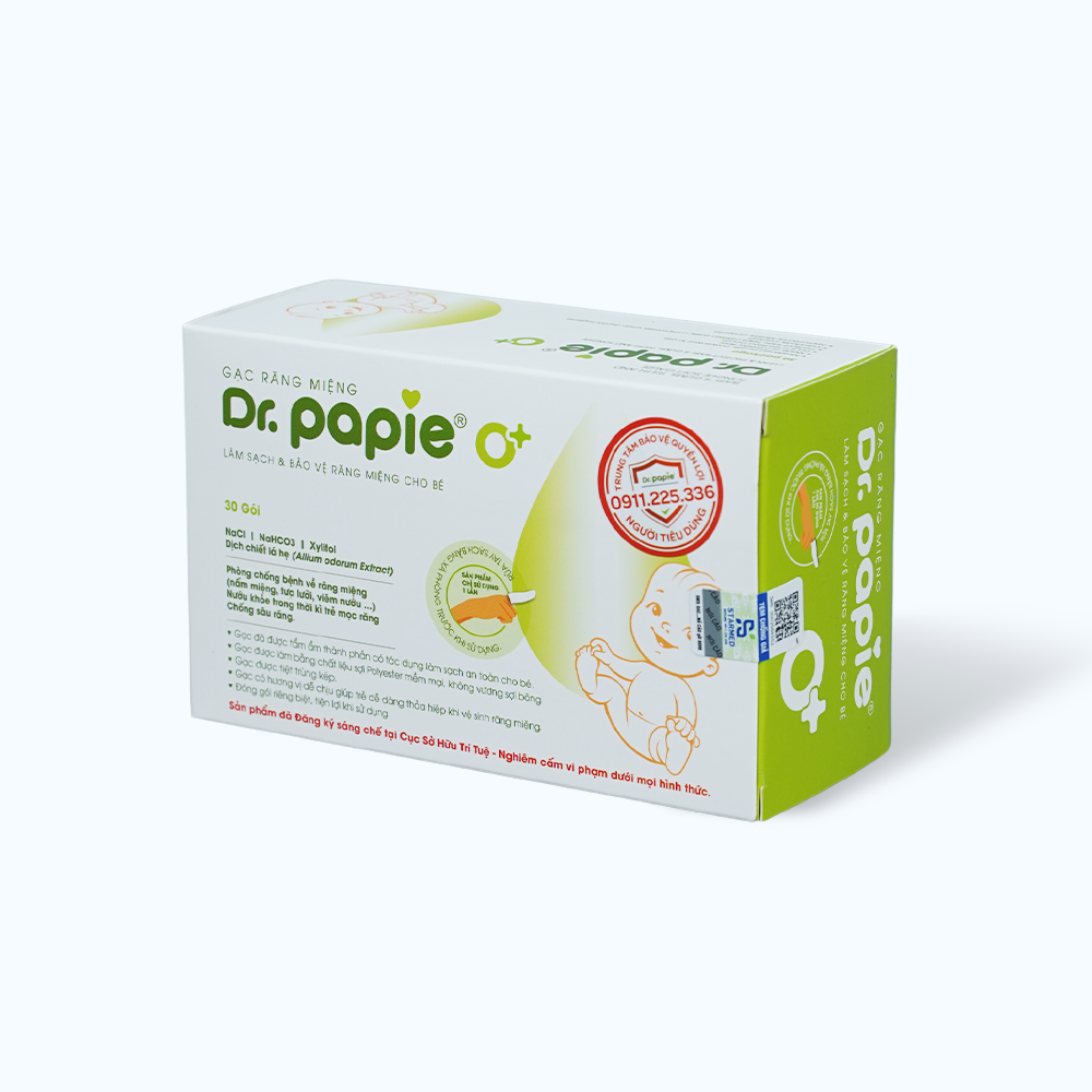 Gạc răng miệng Dr.papie (30 gói/hộp)