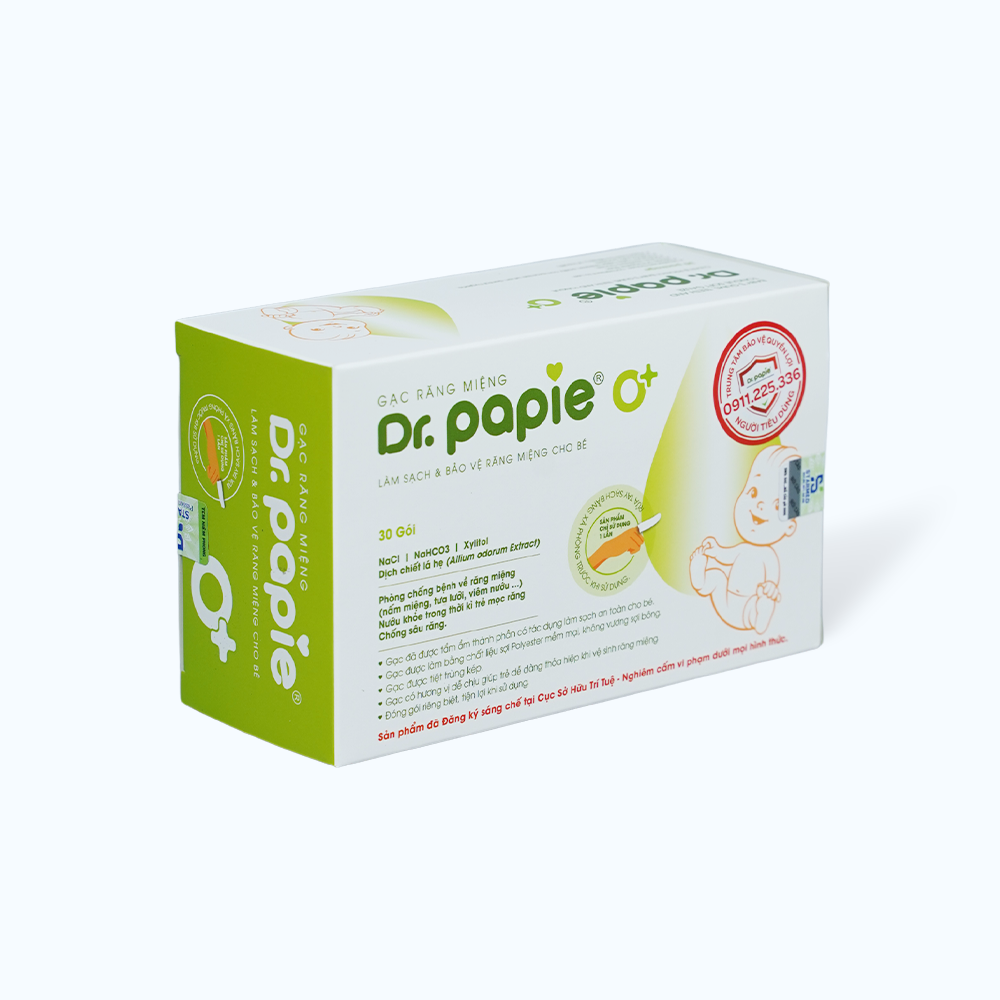 Gạc răng miệng Dr.papie (30 gói/hộp)