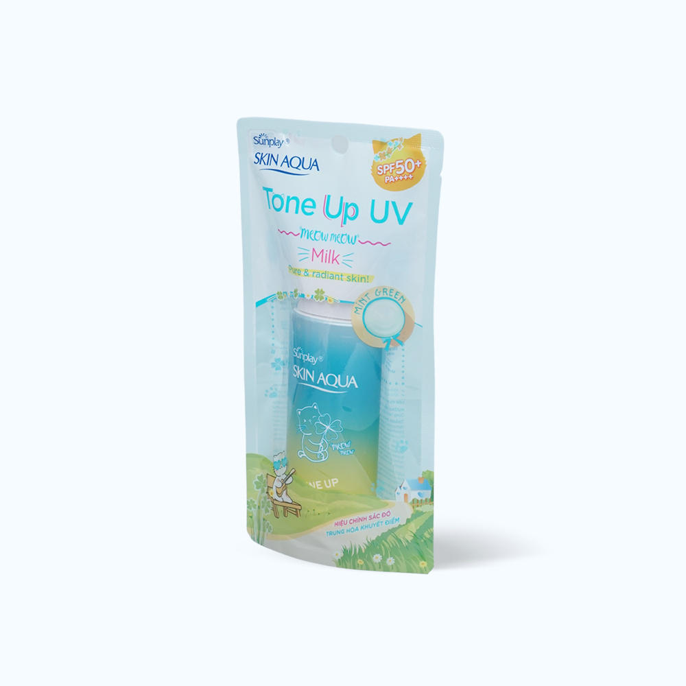 Sữa chống nắng SUNPLAY Skin Aqua Tone Up hiệu chỉnh sắc da màu xanh SPF50+/PA++++  (Chai 50g)