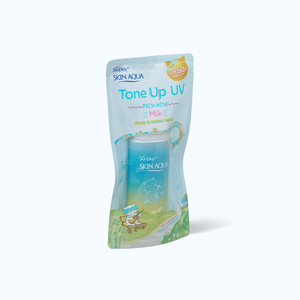 Sữa chống nắng SUNPLAY Skin Aqua Tone Up hiệu chỉnh sắc da màu xanh SPF50+/PA++++  (Chai 50g)