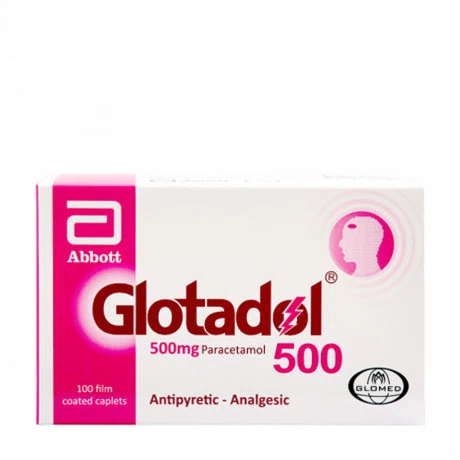 Viên nén Glotadol 500mg trị đau đầu, đau răng, sốt, nhức mỏi cơ, đau bụng kinh (10 vỉ x 10 viên)