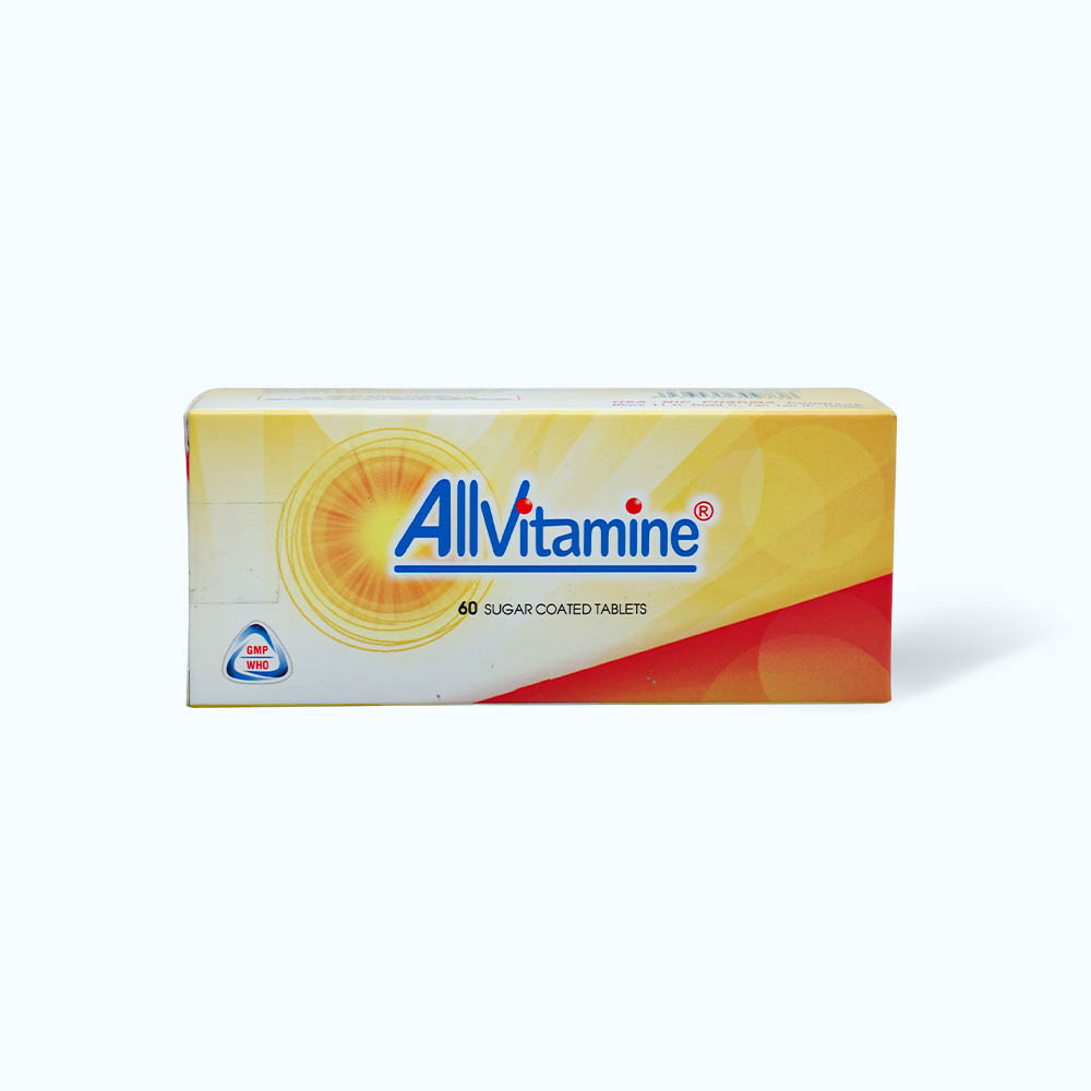 Viên nén bao đường Allvitamine bổ sung vitamin cần thiết cho cơ thể (6 vỉ x 10 viên)