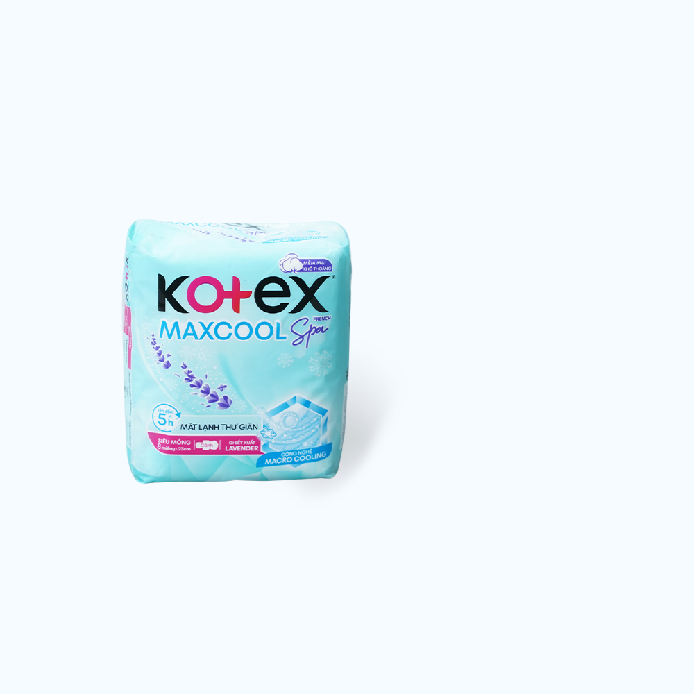 Băng vệ sinh siêu mỏng cánh Kotex Thảo Dược Cool (Gói 8 miếng)