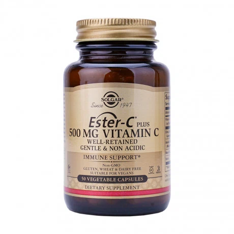 Viên uống Solgar Ester-C Plus 500 mg Vitamin C bổ sung vitamin C cho cơ thể (Chai 50 viên)