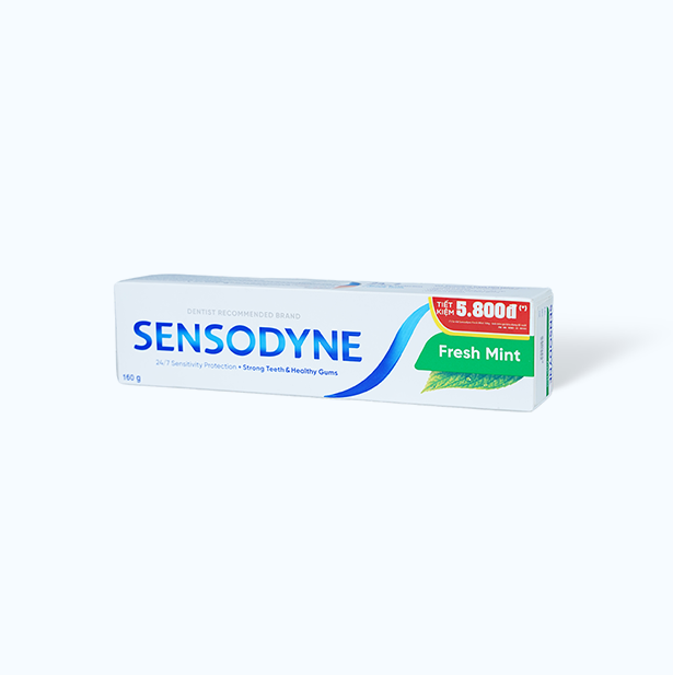 Kem Đánh Răng SENSODYNE Fresh Mint Hương Bạc Hà (tuýp 160g)