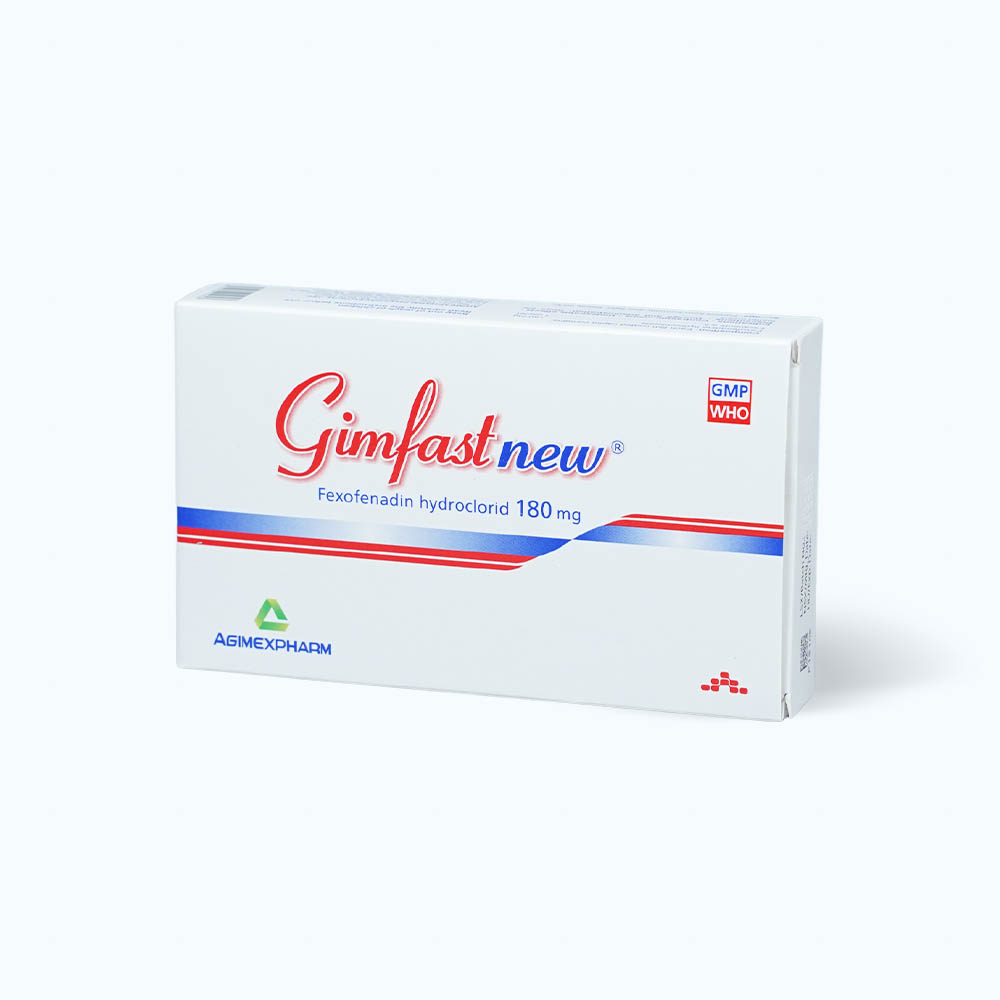 Viên nén Gimfastnew 180mg giảm triệu chứng viêm mũi dị ứng (2 vỉ x 10 viên)