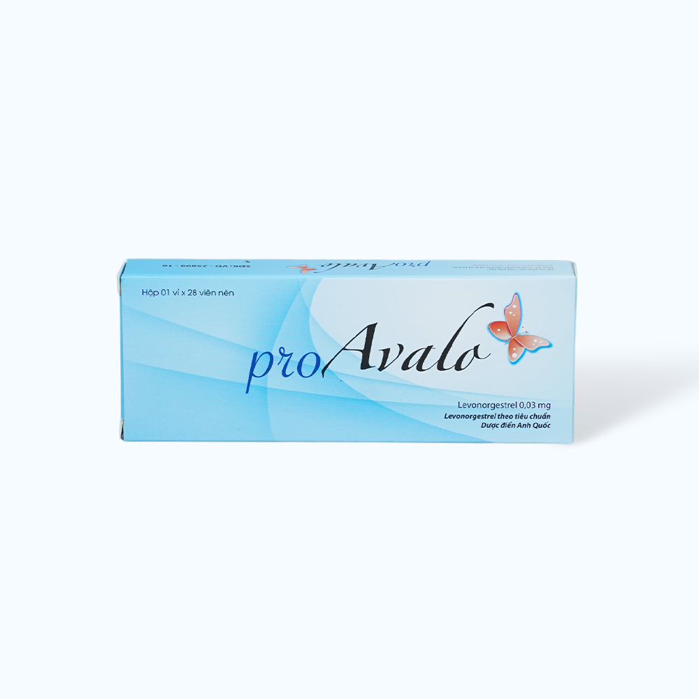 Viên nén Pro Avalo 0,03mg tránh thai hàng ngày (có thể dùng cho phụ nữ cho con bú) (1 vỉ x 28 viên)