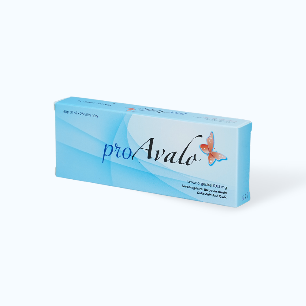 Viên nén Pro Avalo 0,03mg tránh thai hàng ngày (có thể dùng cho phụ nữ cho con bú) (1 vỉ x 28 viên)