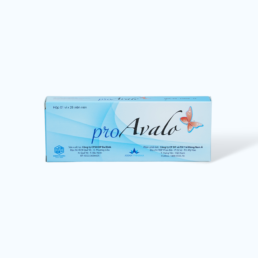 Viên nén Pro Avalo 0,03mg tránh thai hàng ngày (có thể dùng cho phụ nữ cho con bú) (1 vỉ x 28 viên)