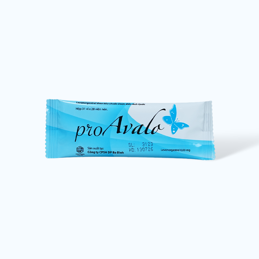 Viên nén Pro Avalo 0,03mg tránh thai hàng ngày (có thể dùng cho phụ nữ cho con bú) (1 vỉ x 28 viên)