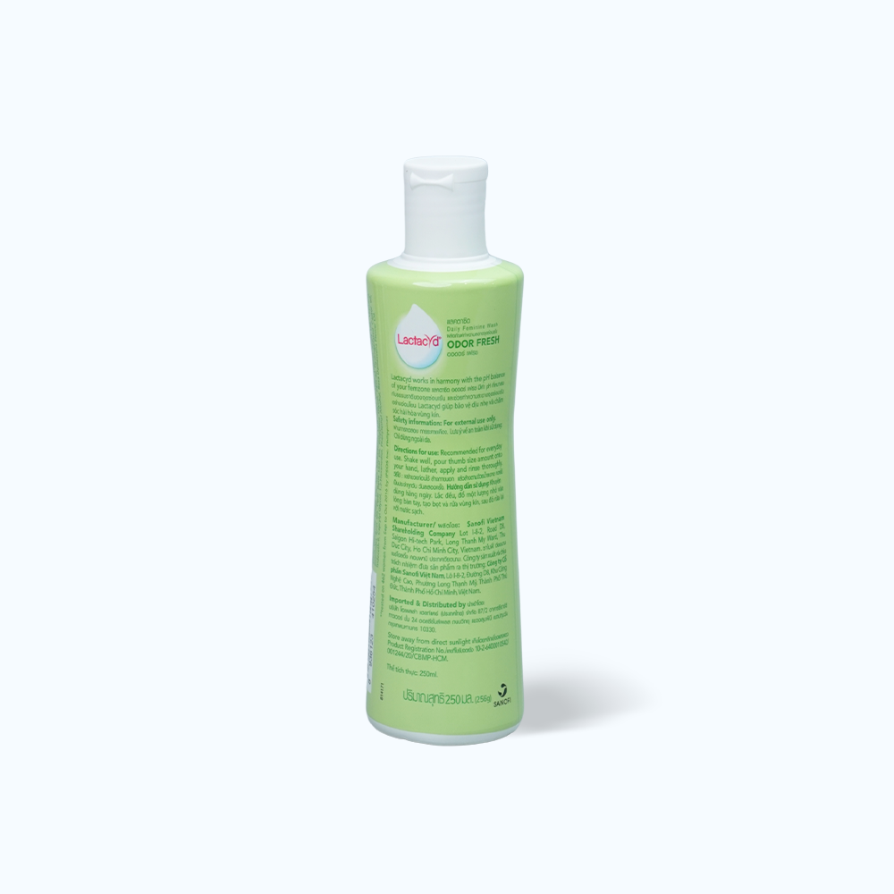 Dung dịch vệ sinh phụ nữ ngày dài tươi mát Lactacyd Odor Fresh 250ml