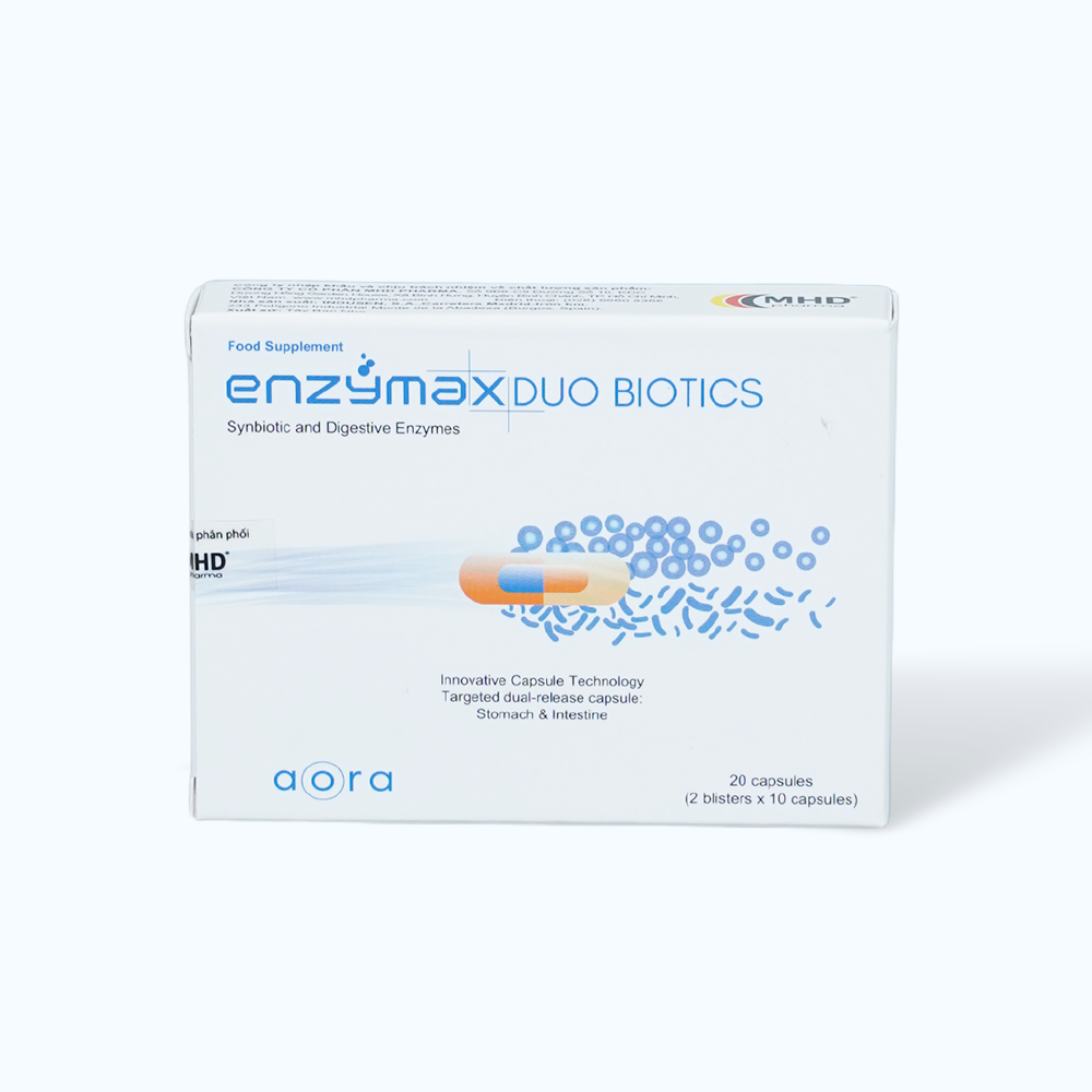 Viên nang kép Enzymax Duo Biotics hỗ trợ tăng cường tiêu hóa (20 viên)