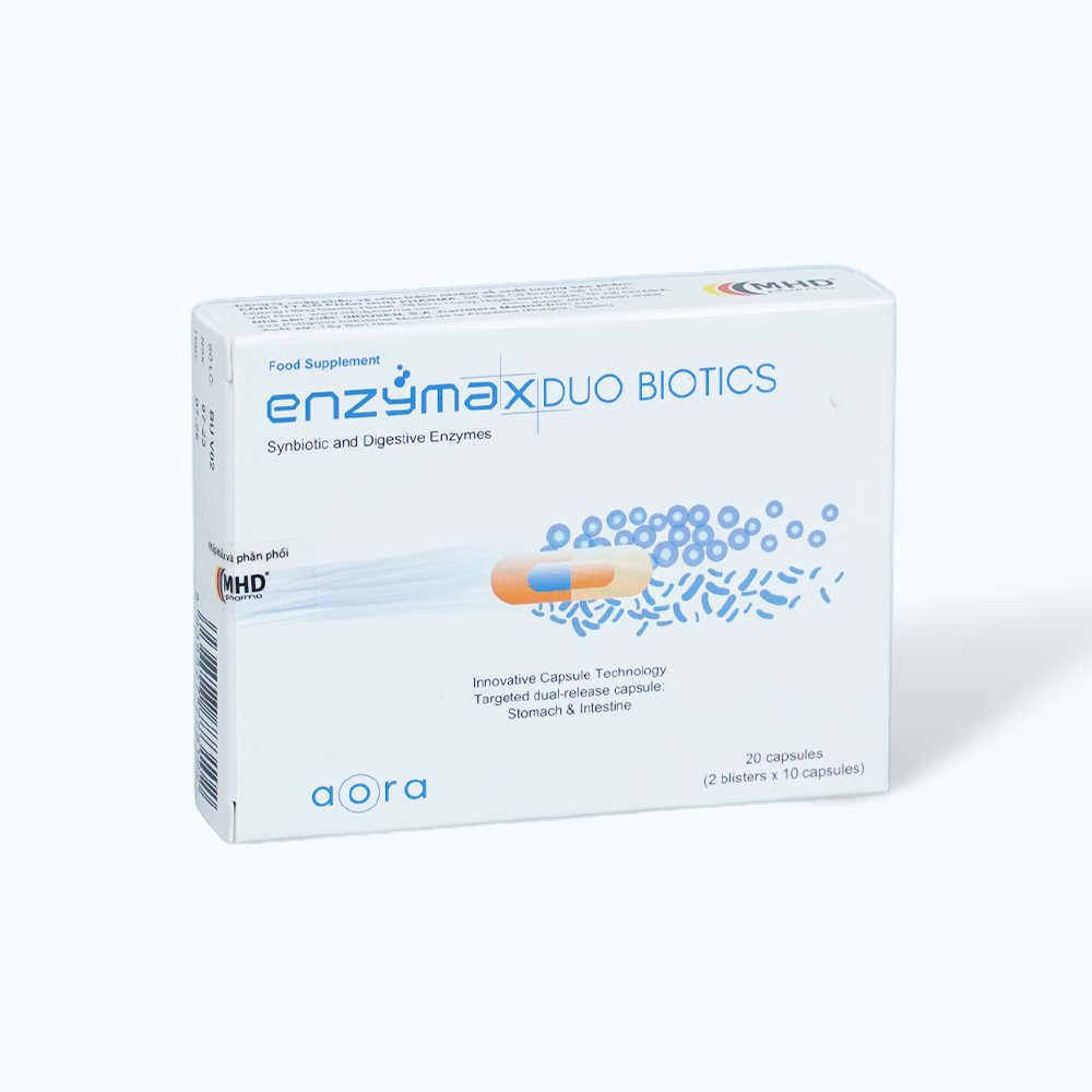 Viên nang kép Enzymax Duo Biotics hỗ trợ tăng cường tiêu hóa (20 viên)