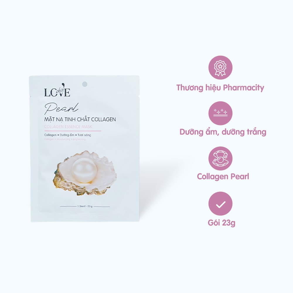 Mặt nạ tinh chất collagen Pearl dưỡng ẩm và dưỡng trắng da(23g)