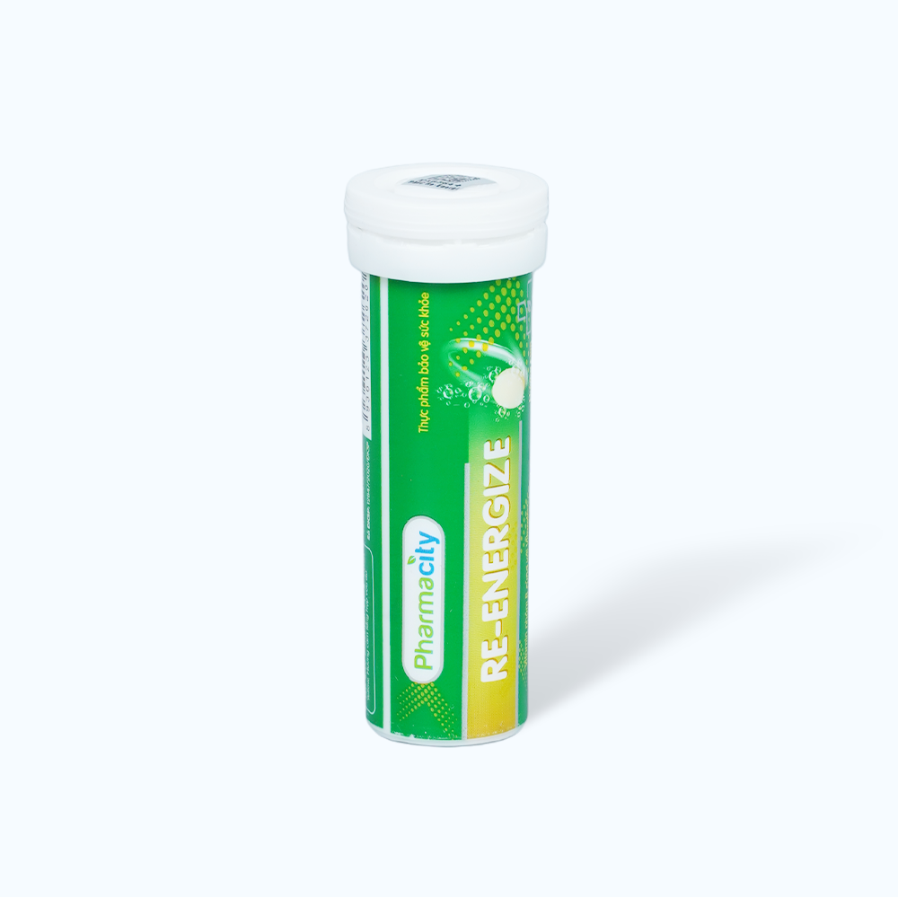 Viên sủi Pharmacity Re-Energize hương cam hỗ trợ tăng cường đề kháng (Tuýp 10 viên)