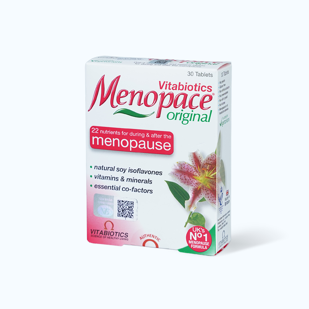 Viên uống Vitabiotics Menopace hỗ trợ giai đoạn tiền mãn kinh và mãn kinh (30 viên)