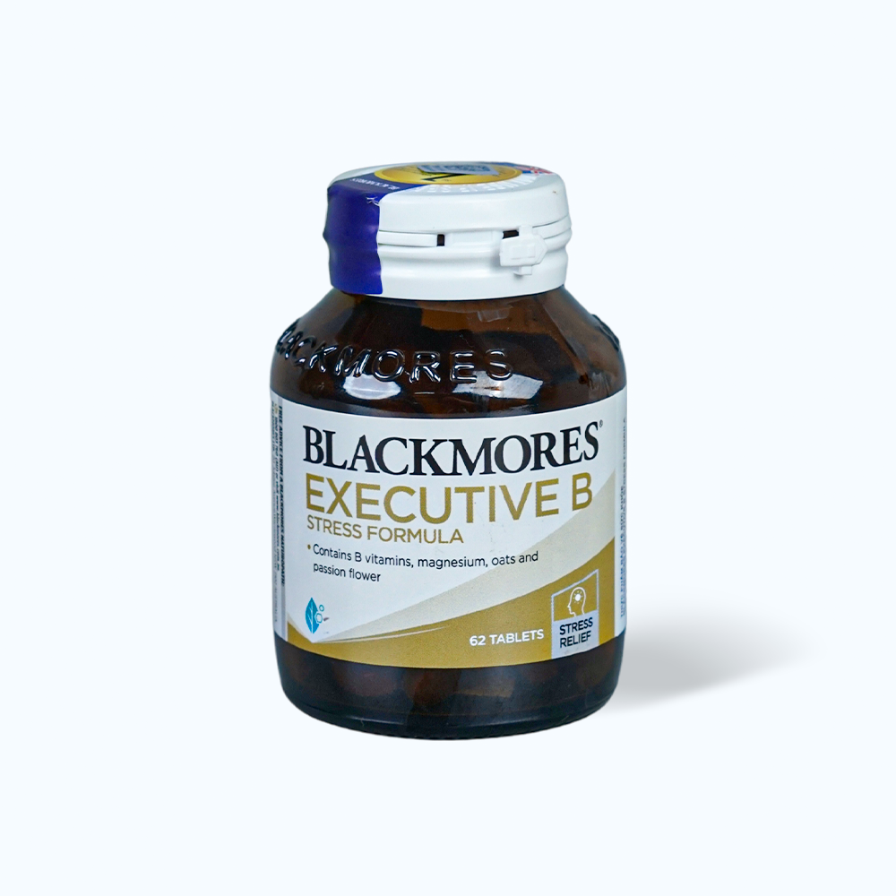 Viên uống Blackmores Executive B Stress Formular hỗ trợ giảm mệt mỏi  (Lọ 62 viên)