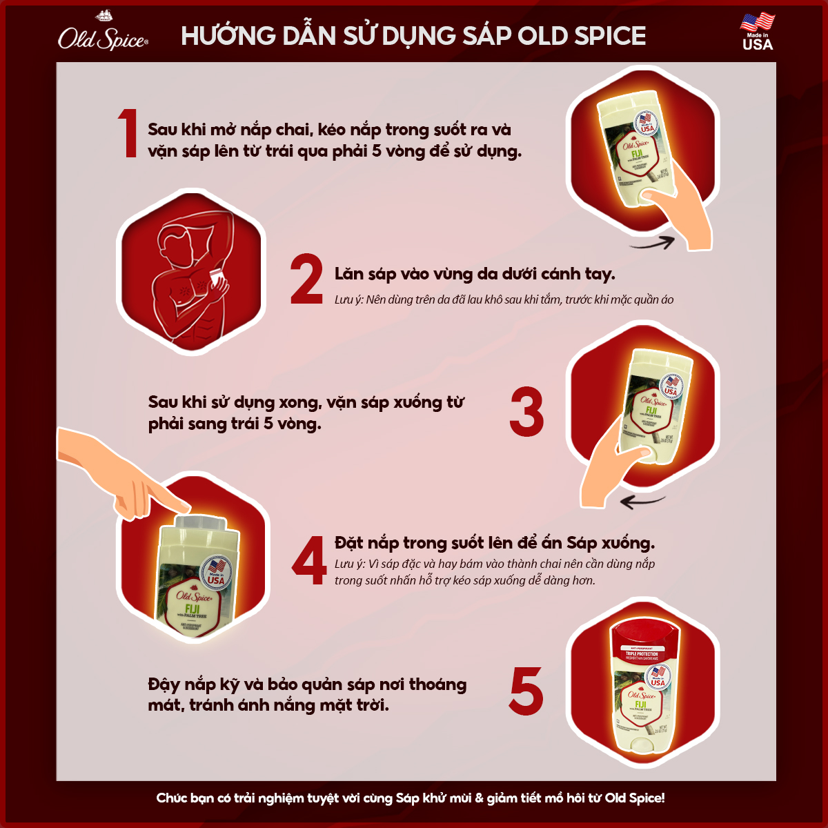 Sáp khử mùi Old Spice Fresh (85g)