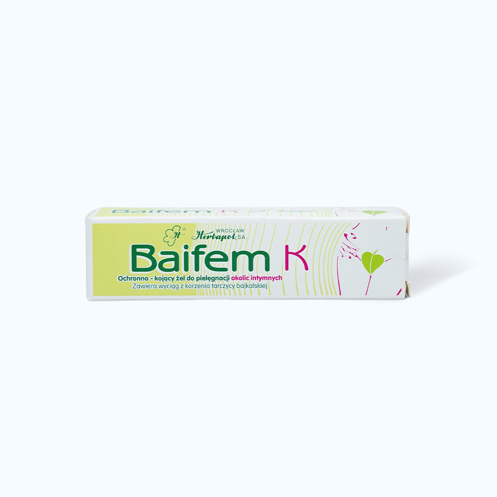 Gel HOÀNG CẦM BAIFEM K bảo vệ da dịu nhẹ (Tuýp 15g)