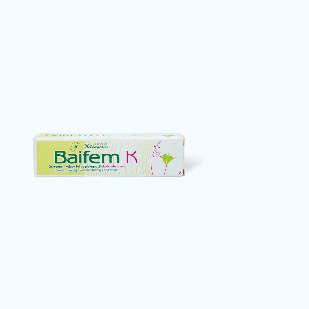 Gel HOÀNG CẦM BAIFEM K bảo vệ da dịu nhẹ (Tuýp 15g)