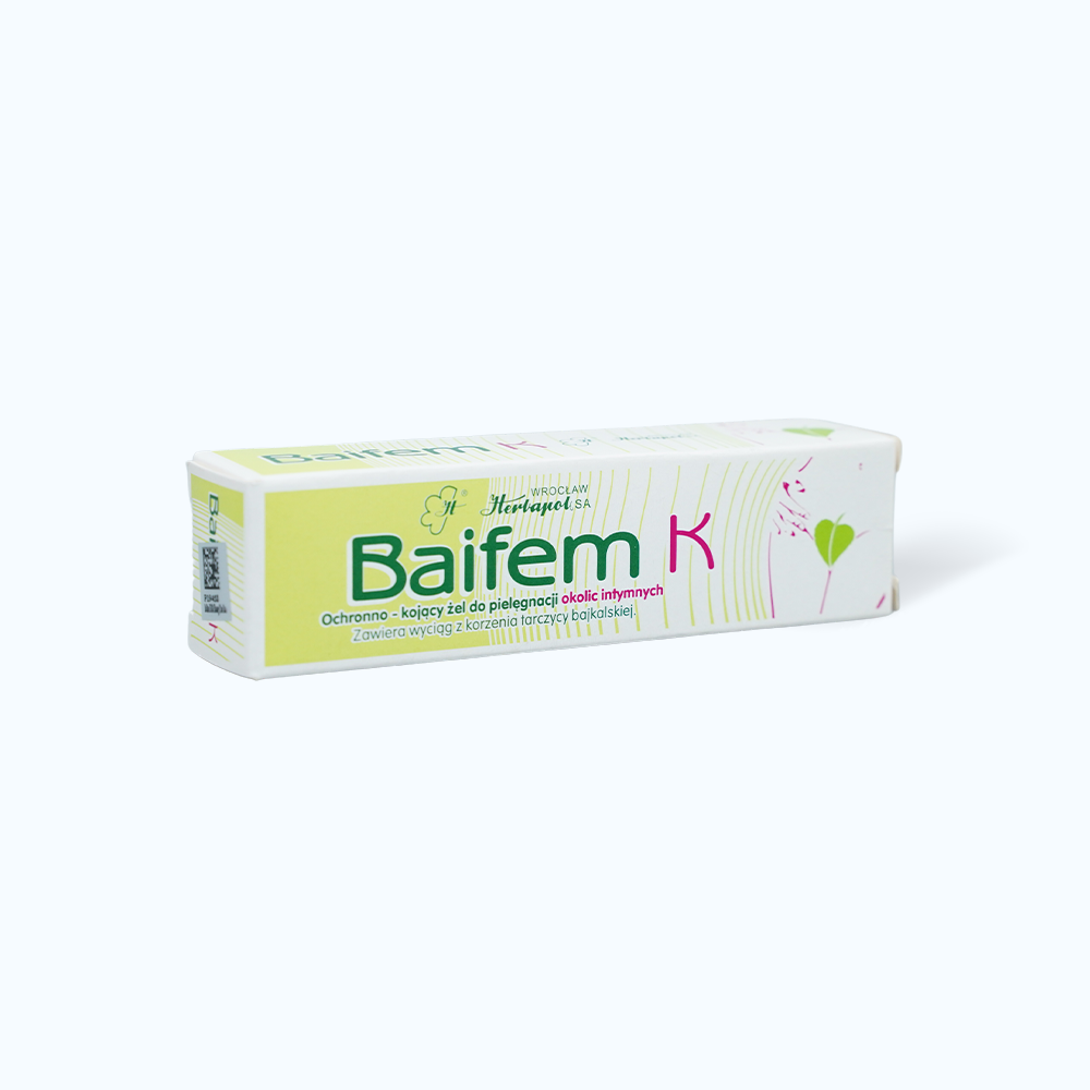 Gel HOÀNG CẦM BAIFEM K bảo vệ da dịu nhẹ (Tuýp 15g)