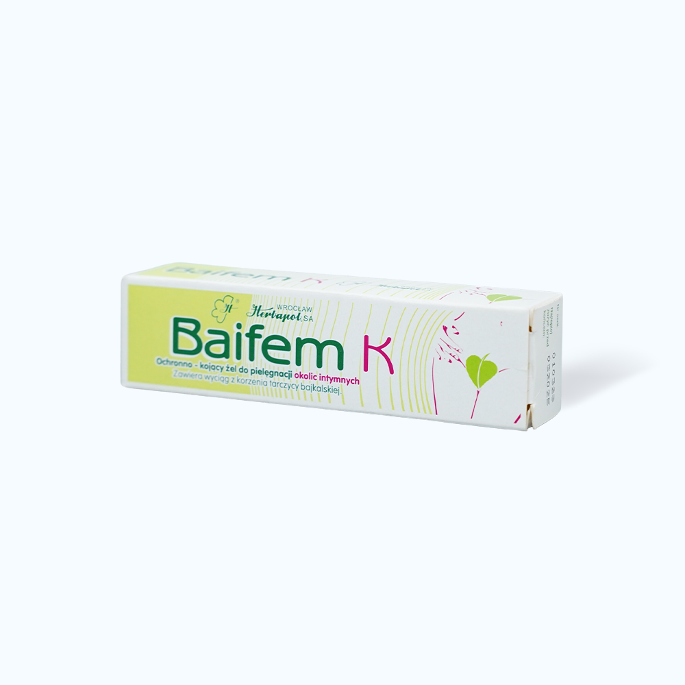 Gel HOÀNG CẦM BAIFEM K bảo vệ da dịu nhẹ (Tuýp 15g)