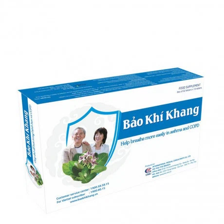 Viên uống Bảo Khí Khang hỗ trợ giảm đờm, ho, khó thở (Hộp 120 viên)