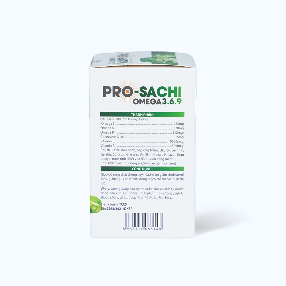 Viên uống Pro-sachi Omega 3.6.9 hỗ trợ giảm cholesterol (Hộp 60 viên)