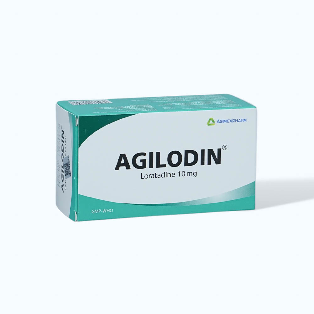 Viên nén Agilodin 10mg trị viêm mũi dị ứng, mày đay, ngứa (10 vỉ x 10 viên)