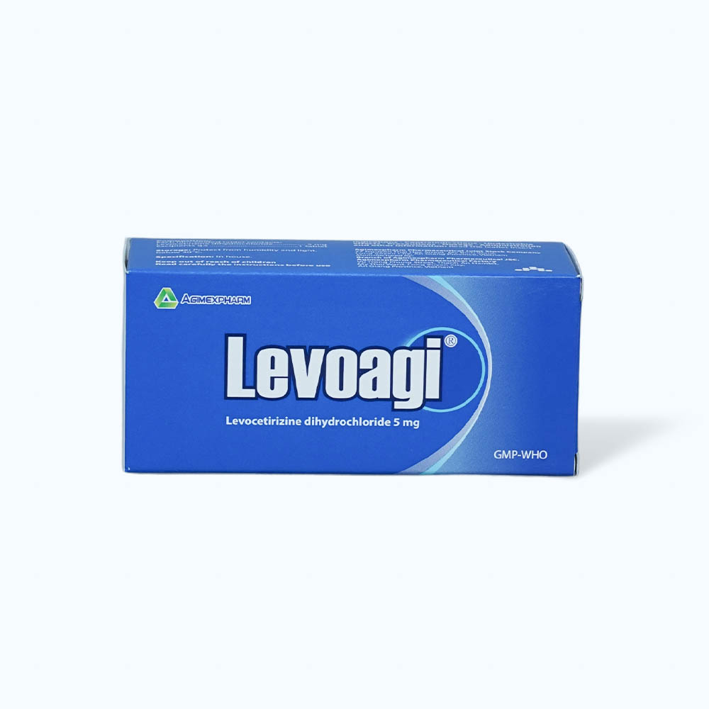 Thuốc Levoagi 5mg điều trị viêm mũi dị ứng, mày đay (6 vỉ x 10 viên)