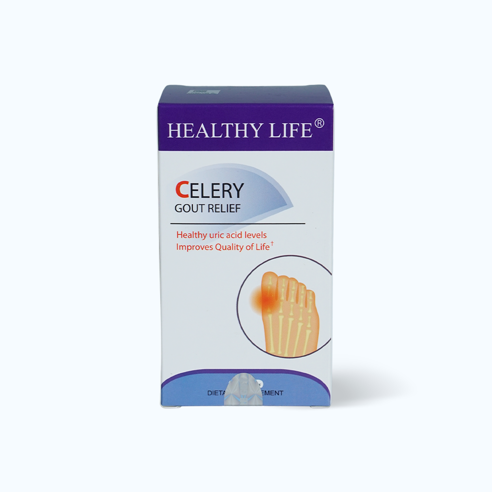 Viên uống Healthy Life Celery hỗ trợ  điều trị gout (Hộp 60 viên)