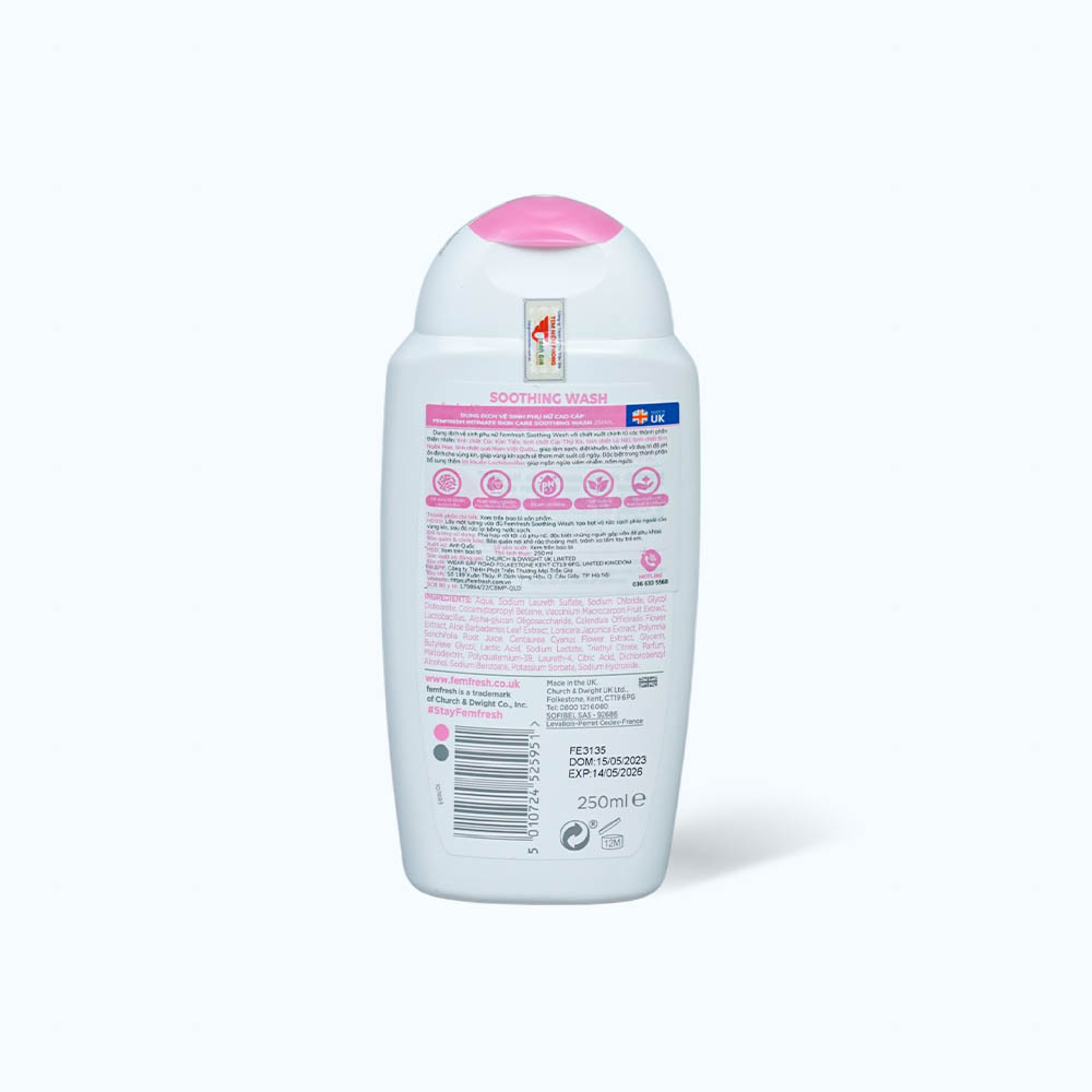 Dung dịch vệ sinh phụ nữ cao cấp Femfresh Soothing Wash (250ml)