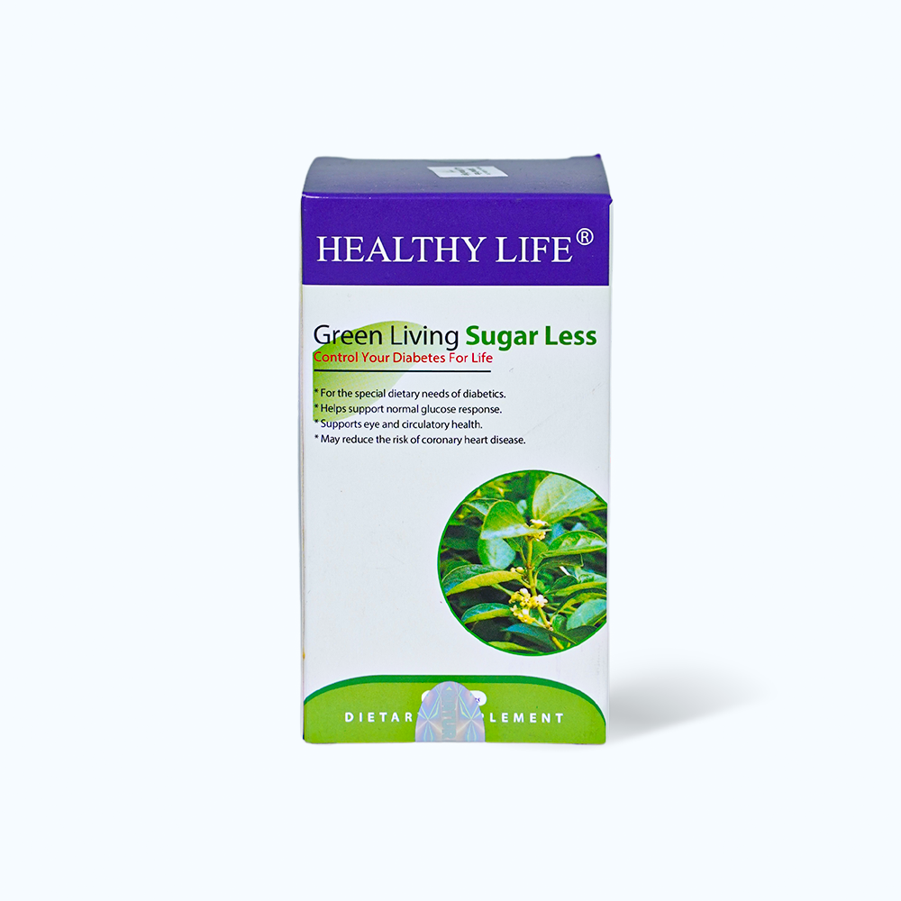 Viên uống Healthy Life Green Living Sugar Less hỗ trợ giảm đường huyết (Hộp 60 viên)