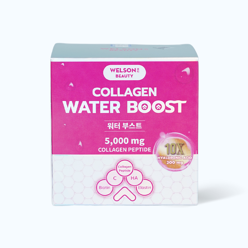 Nước uống Welson Beauty 10x Water Boost hỗ trợ đẹp da (Hộp 6 chai x 50ml)