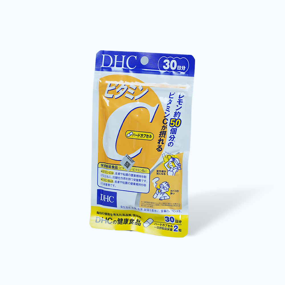 Viên uống DHC Vitamin C Hard Capsule bổ sung vitamin C và B2 cho cơ thể (Gói 60 viên)