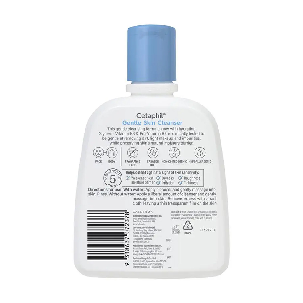 Sữa rửa mặt CETAPHIL Gentle Skin Cleanser giúp làm sạch và làm dịu da (Chai 250ml)