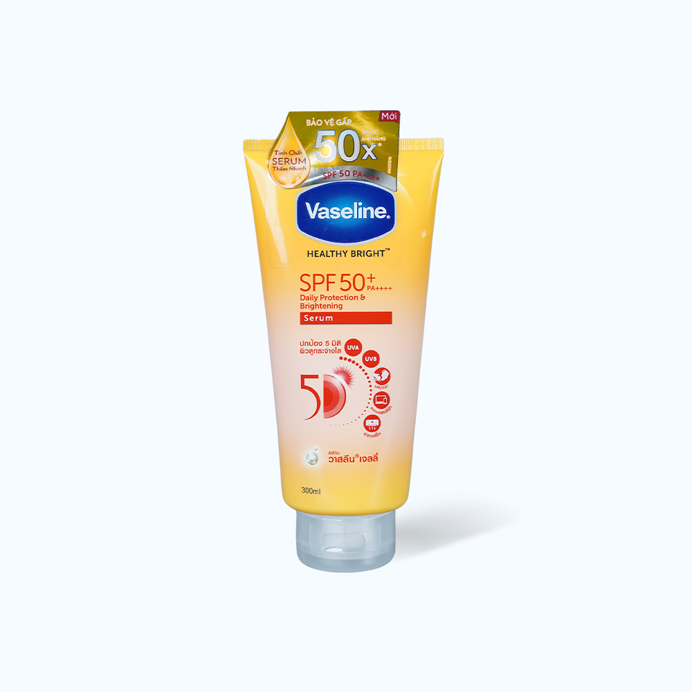 Tinh chất dưỡng thể Vaseline Healthy Bright Spf 50+ (Tuýp 300ml/320ml)