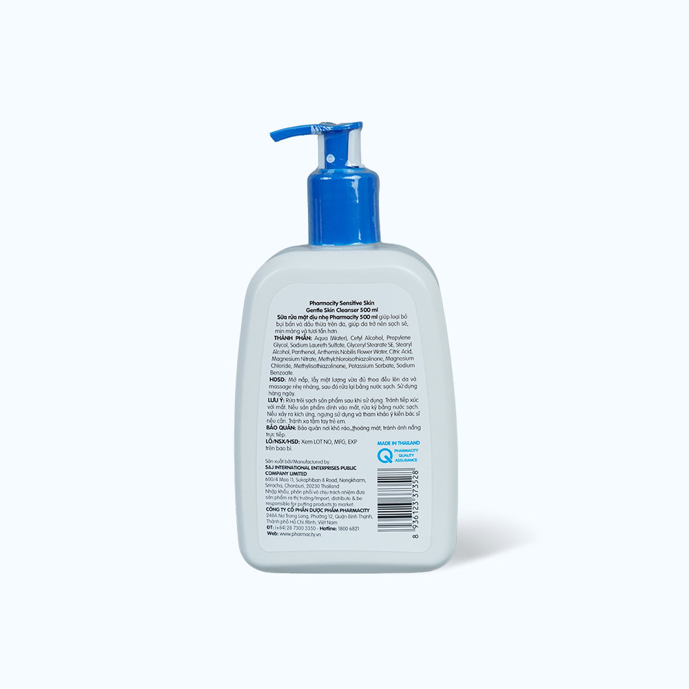 Sữa rửa mặt dịu nhẹ cho da nhạy cảm Pharmacity Sensitive Skin Cleanser (500ml)