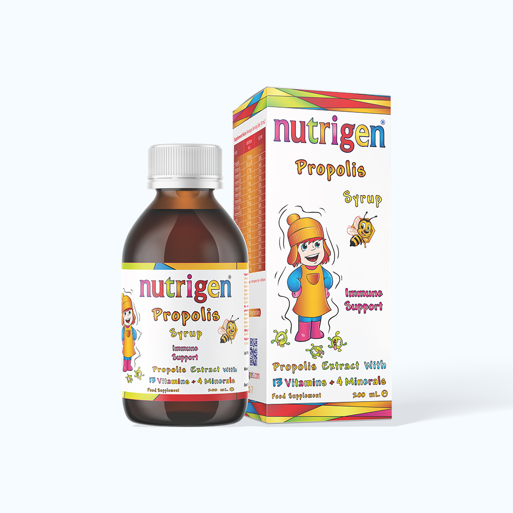 Siro Nutrigen Propolis Syrup hỗ trợ giảm nguy cơ viêm đường hô hấp (Chai 200ml)