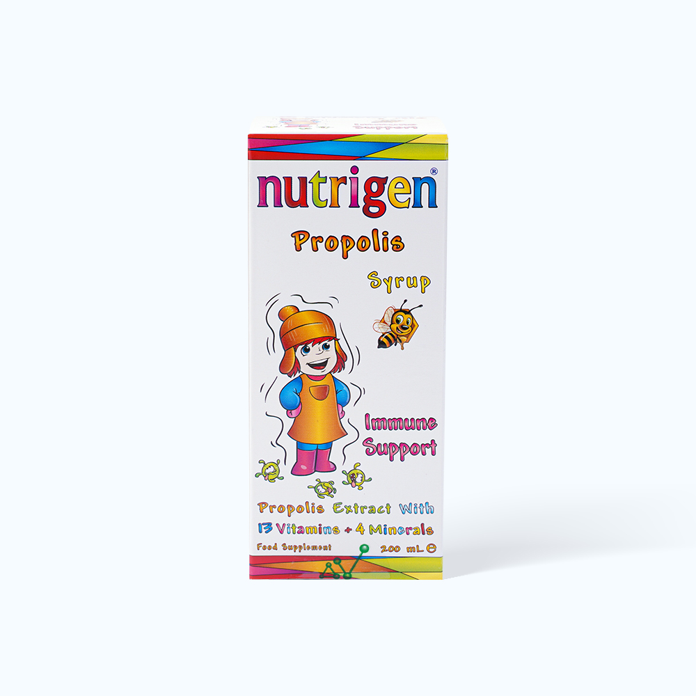 Siro Nutrigen Propolis Syrup hỗ trợ giảm nguy cơ viêm đường hô hấp (Chai 200ml)