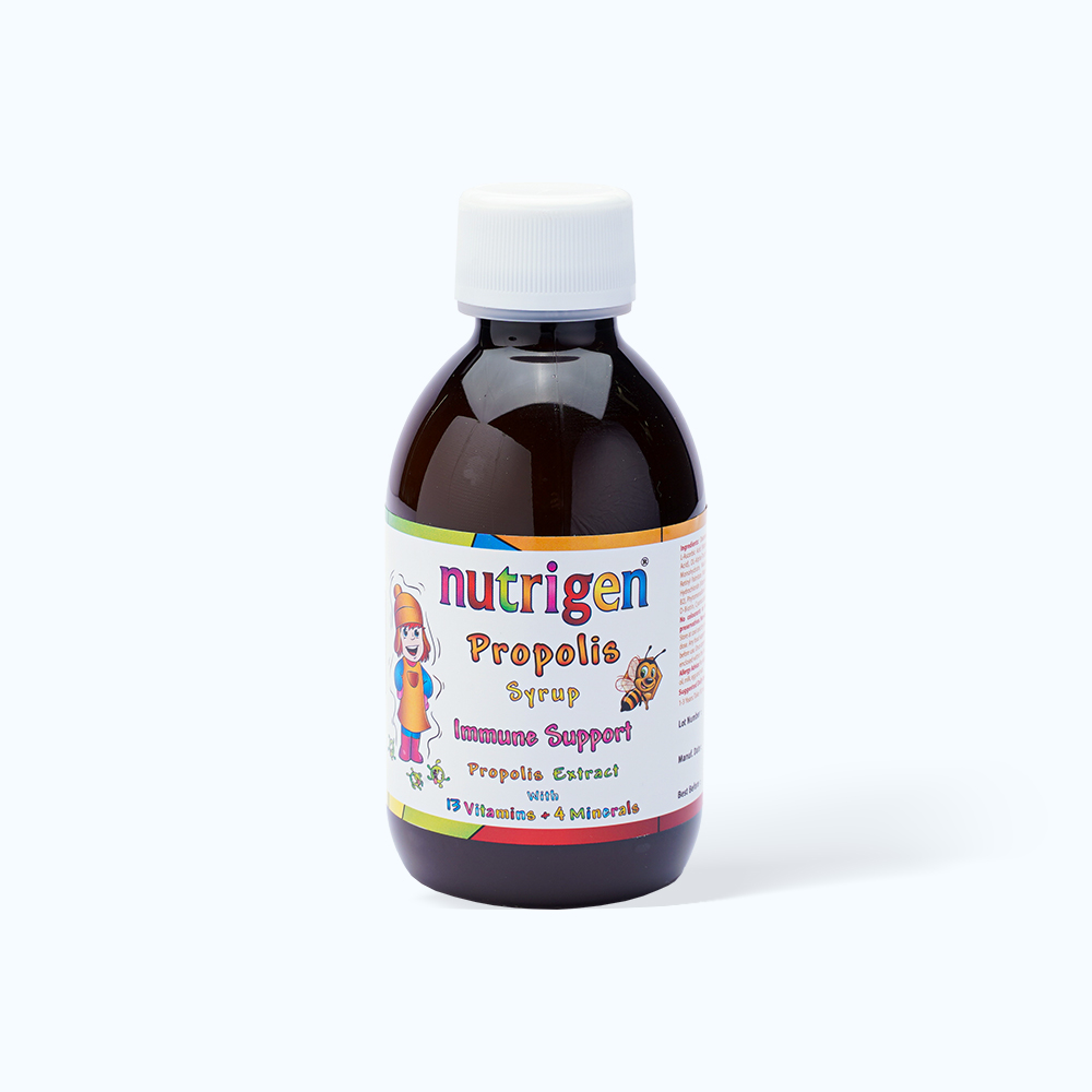 Siro Nutrigen Propolis Syrup hỗ trợ giảm nguy cơ viêm đường hô hấp (Chai 200ml)