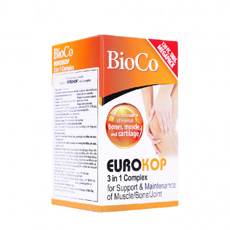 Viên uống BioCo Eurokop 3 in 1 hỗ trợ cơ xương khớp chắc khỏe (Hộp 120 viên)